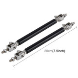 2 PCS Car Modification Large Surrounded By The Rod Telescopic Lever Front and Rear Bars Fixed Front Lip Back Shovel Adjustable Small Rod, Length: 20cm(Black)