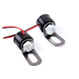 2 PCS 12V 3W Eagle Eyes LED Light For Motorcycle Wire Length: 45cm(Green Light)