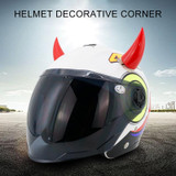 2 PCS Motorcycle Helmet Devil Decoration Motorbike Helmet Suction Cups Horns Decoration Headwear Sucker(Red)