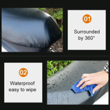 Waterproof Motorcycle Black Leather Seat Cover Prevent Bask In Seat Scooter Cushion Protect, Size: L, Length: 55-60cm; Width: 25-35cm