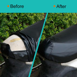 Waterproof Motorcycle Black Leather Seat Cover Prevent Bask In Seat Scooter Cushion Protect, Size: L, Length: 55-60cm; Width: 25-35cm