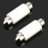 2 PCS 39mm DC12V 1.7W 6000K 135LM 2LEDs SMD-3030 Car Reading Lamp, with Decoder