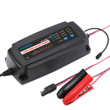 FOXSUR 12V 2A / 4A / 8A 7 Stage Charging Battery Charger for Car Motorcycle, EU Plug