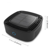 XJ-005 Car / Household Solar Energy Smart Touch Control Air Purifier Negative Ions Air Cleaner(Black)