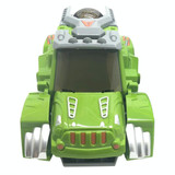 HG-882 Electric Dinosaur Deformation Car Toy Universal Light Music Toy (Green)