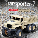 JJR/C 1:18 2.4Ghz 4 Channel Remote Control Dongfeng 7 Six-wheeled Armor Truck Vehicle Toy(Yellow)