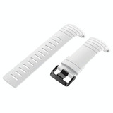 For Sunnto Core Series Square Steel Buckle Silicone TPU Watch Band(White)