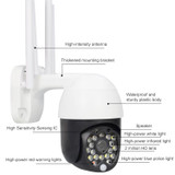 QX27 1080P WiFi High-definition Surveillance Camera Outdoor Dome Camera, Support Night Vision & Two-way Voice & Motion Detection(AU Plug)