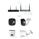 SriHome NVS002 1080P 6-Channel NVR Kit Wireless Security Camera System, Support Humanoid Detection / Motion Detection / Night Vision, US Plug