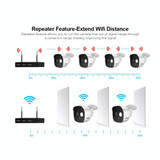 SriHome NVS002 1080P 6-Channel NVR Kit Wireless Security Camera System, Support Humanoid Detection / Motion Detection / Night Vision, UK Plug
