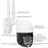 QX27 1080P WiFi High-definition Surveillance Camera Outdoor Dome Camera, Support Night Vision & Two-way Voice & Motion Detection(US Plug)