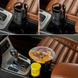 Multi-Function Car Cup Rack Modified Cup Mat Beverage Rack, Colour: Carbon Fiber Black