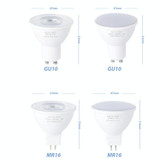 LED Light Cup 2835 Patch Energy-Saving Bulb Plastic Clad Aluminum Light Cup, Power: 7W 12 Beads(MR16 Milky White Cover (Warm Light))