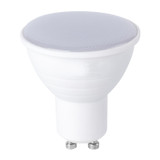 LED Light Cup 2835 Patch Energy-Saving Bulb Plastic Clad Aluminum Light Cup, Power: 5W 6Beads(GU10 Milky White Cover (Warm Light))