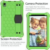 For Samsung Galaxy Tab A 8.0 2019 P200 / P205 Honeycomb Design EVA + PC Material Four Corner Anti Falling Flat Protective Shell with Strap(Green+Black)