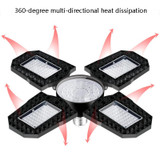 150W LED Garage Light Factory Warehouse Folding Four-Leaf Lamp(Warm White Light)