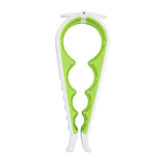 6 PCS Multifunctional Silicone Non-Slip Bottle Opener Household Safety Can Opener(White + Green)