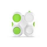 Decompression Handle Fidget Cube Dice Decompression Finger Sports Toy(Four-page Handle - White Green)