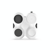 Decompression Handle Fidget Cube Dice Decompression Finger Sports Toy(Four-page Handle - White Black)