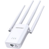 Comfast CF-WR304S 300M 4 Antenna Wireless Repeater High-Power Through-Wall WIFI Signal Amplifier, Specification:EU Plug