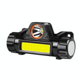 2 PCS 101 USB Rechargeable Headlight Glare Flashlight Magnet Camping Light Outdoor Fishing Light( Headlight + Bicycle Frame + USB Cable)