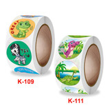 10 Rolls Cute Little Animal Teacher Reward Student Children Sticker Toy Decoration Sticker, Size: 2.5cm / 1 Inch(K-111)