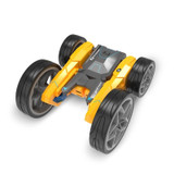 Stunt High-Speed Deformation Electric Remote Control Car Children Double-Sided Rolling Toy Off-Road Vehicle(Yellow)