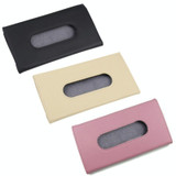 2 PCS Car Hanging Type Tissue Box Sun Visor Seat Back Sunroof Storage Box(Khaki Without Tissue)