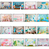 2.1m X 1.5m One Year Old Birthday Photography Background Party Decoration Hanging Cloth(576)