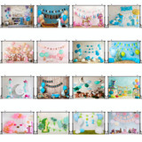 2.1m X 1.5m One Year Old Birthday Photography Background Party Decoration Hanging Cloth(586)