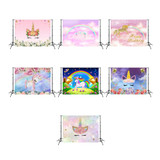 2.1m X 1.5m Unicorn Photography Background Birthday Theme Party Decoration Hanging Cloth(W038)