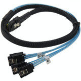 Mini SAS 36Pin SFF 8087 To 4 X 7P SATA Server ,Cable Length: 50cm