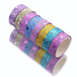 6 Sets 15mmx3m Gold Onion Tape Decorative Stickers Handmade Decorative Material Tape Color Random Delivery(Pattern)