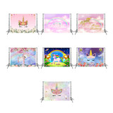 2.1m X 1.5m Unicorn Photography Background Birthday Theme Party Decoration Hanging Cloth(W002)