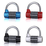 Large 5 Digit Combination Gym Cabinets Password Lock Tool Box Door Padlock(Red)