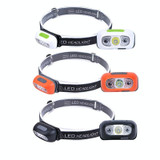 Smart Sensor Outdoor USB Headlight LED Portable Strong Light Night Running Headlight, Colour: White 3W 100LM