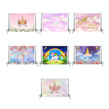2.1m X 1.5m Unicorn Photography Background Birthday Theme Party Decoration Hanging Cloth(W074)