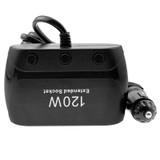 Cigarette Lighter Adapter Splitter 3 Sockets Cigarette Lighter Splitter 12V/24V Power Car Charger(Black)