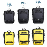 Rhinowalk Multi-Function Motorcycle Rear Seat Bag Combination Rear Shelf Pannier, Colour: Black 10L