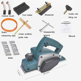 Portable Multifunctional Electric Wood Planer Household Desktop Woodworking Electric Push Planing Tool,EU Plug, Model: Deluxe Aluminum Body 82 (Carton Packaging)