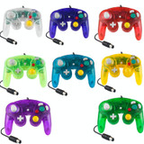 5 PCS Single Point Vibrating Controller Wired Game Controller For Nintendo NGC(Water Green)