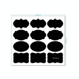 50 Sets Erasable Waterproof Removable Bottle Can PVC Blackboard Sticker 12PCS/Set  200x185mm