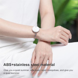 WT-M6 ABS+Stainless Steel Women Repellent Wristband (White)