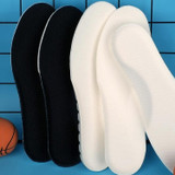 6 Pairs  085 Sports Insoles Men And Women Breathable Sweat-Absorbent Deodorant Silicone Thickened Shock-Absorbing Insole, Size: 44(White Bottom Black Surface)
