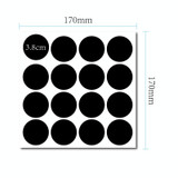 50 Sets Waterproof Removable Storage Bottle Sticker PVC Easy-To-Erasable Blackboard Sticker 16PCS/Set 170x170mm