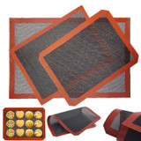 Hollow Non-Stick High Temperature Baking Mat Breathable Glass Fiber Baking Pan Mat, Specification: 40x30cm Straight Angle