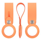 Anti-scratch Polyurethane Case Cover with Hang Loop for AirTag(Orange)