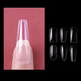 4 Boxes Nail Art Patch Ultra-Thin Seamless Finished Finished Removable Extended Fake Nail Patch(Ballet Transparent)