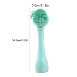 7 PCS Hand-Held Silicone Cleansing Brush And Mask Brush Green Single Head
