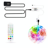 20M 360 LEDs Bluetooth Suit Smart Music Sound Control Light Strip Non-waterproof 5050 RGB Colorful Atmosphere LED Light Strip With 24-Keys Remote Control(US Plug)